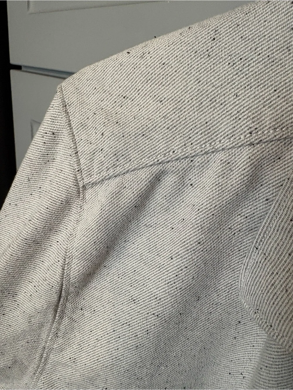 The North Face Speckled Light Gray Button-Down Shirt